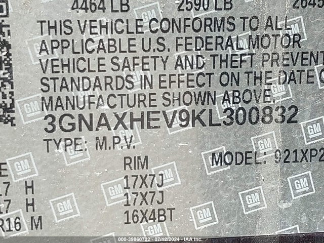 Chevrolet EQUINOX LS 2019 3GNAXHEV9KL300832 Image 9