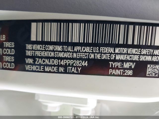 ZACNJDB14PPP28244 Jeep Renegade Latitude 4x4
