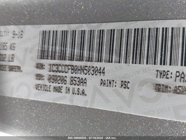 1C3CCCFB0HN503044 Chrysler 200 Touring