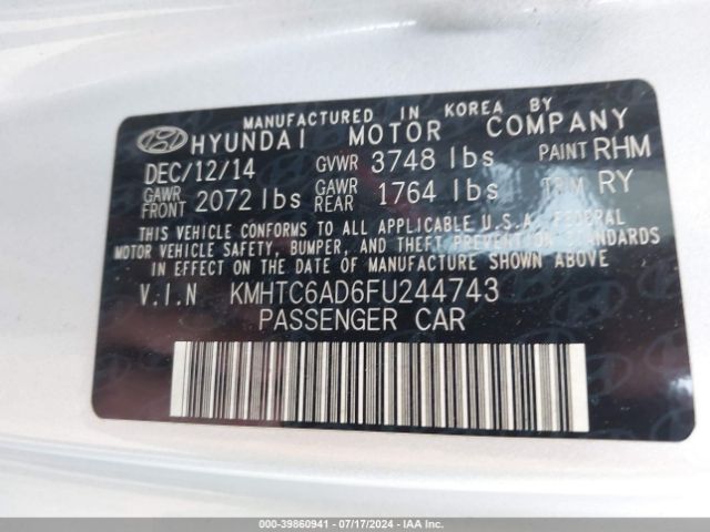 KMHTC6AD6FU244743 Hyundai Veloster