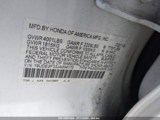 19UDE2F33JA004170 Acura Ilx Acurawatch Plus Package