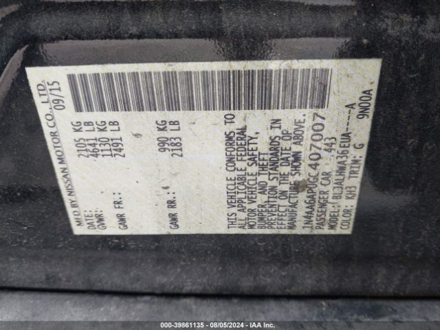 1N4AA6AP0GC407007 Nissan Maxima 3.5 Platinum