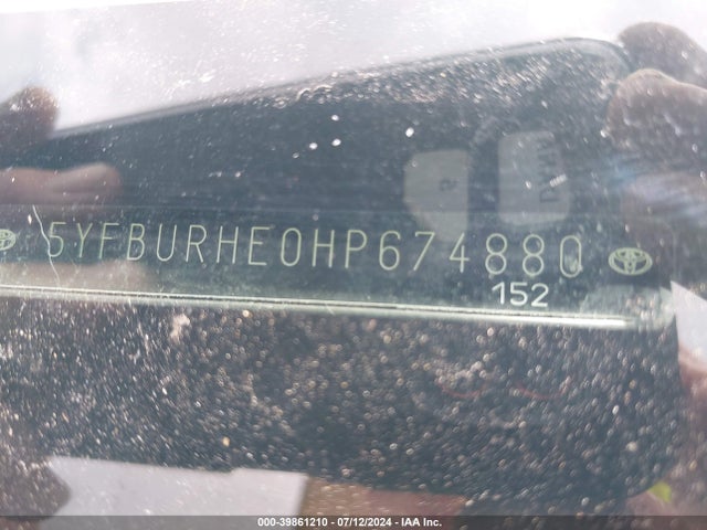 Toyota COROLLA LE 2017 5YFBURHE0HP674880 Image 9