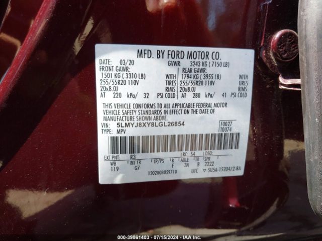 5LMYJ8XY8LGL26854 Lincoln Aviator Grand Touring