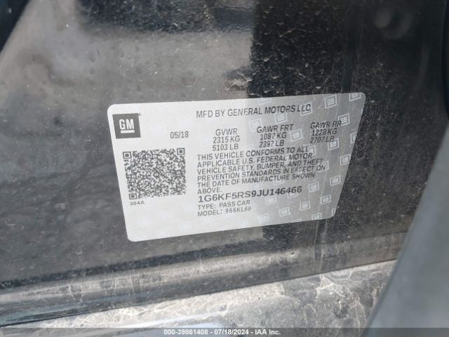 1G6KF5RS9JU146466 Cadillac Ct6 Premium Luxury
