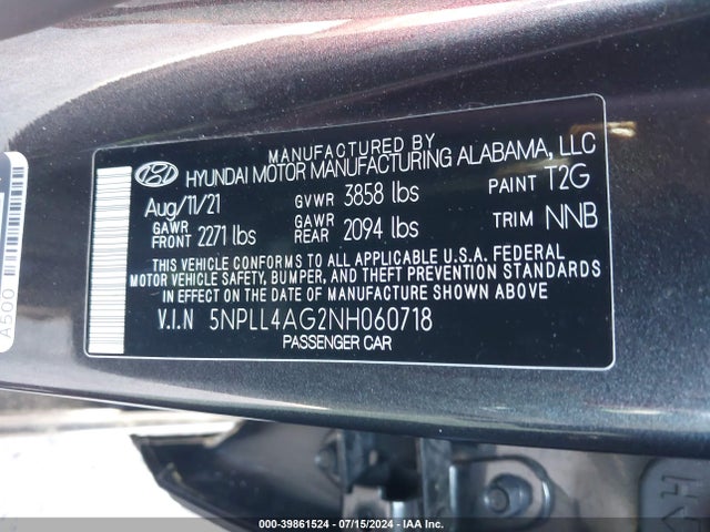 Hyundai ELANTRA SE 2022 5NPLL4AG2NH060718 Image 9