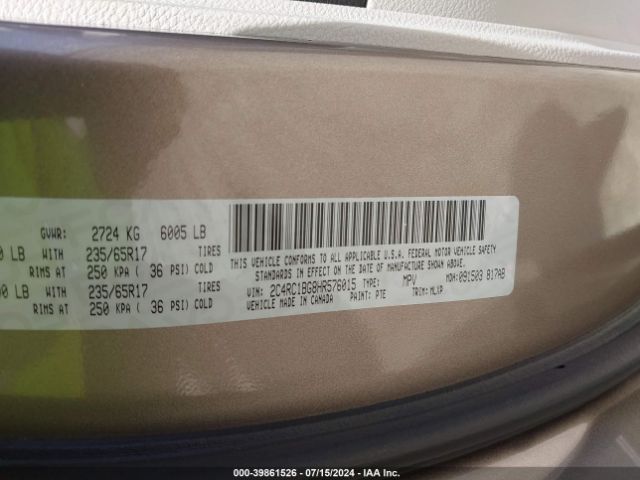 2C4RC1BG8HR576015 Chrysler Pacifica Touring-l