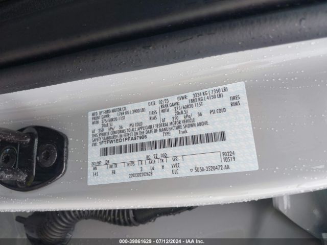 Ford F-150 Xlt 2023 1FTFW1ED1PFA97906 Image 9
