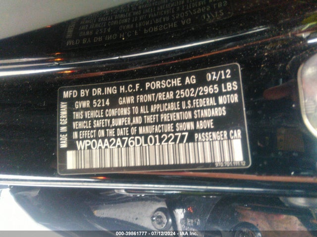 2013 PORSCHE PANAMERA WP0AA2A76DL012277 Photo 8