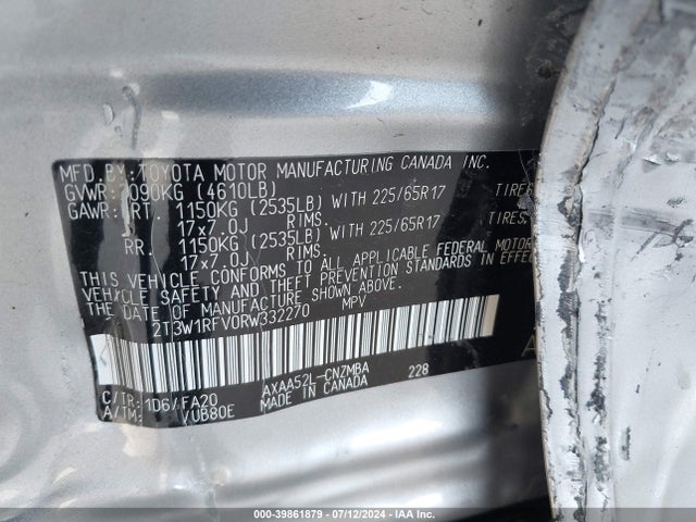 Toyota Rav4 Xle 2024 2T3W1RFV0RW332270 Image 9
