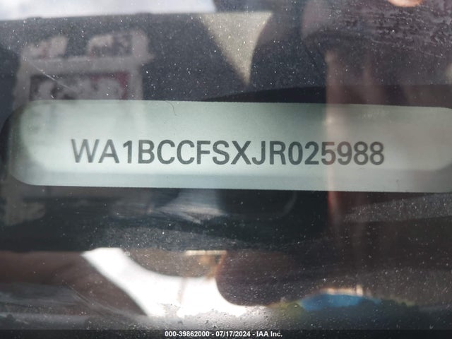 WA1BCCFSXJR025988 Audi Q3 2.0t Premium/2.0t Sport Premium