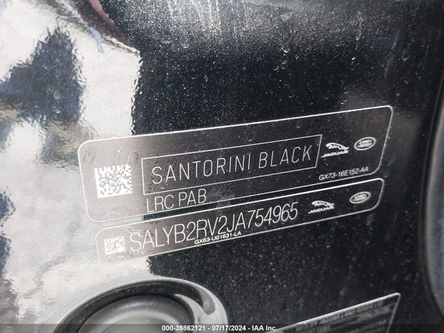 SALYB2RV2JA754965 Land Rover Range Rover Velar P380 S