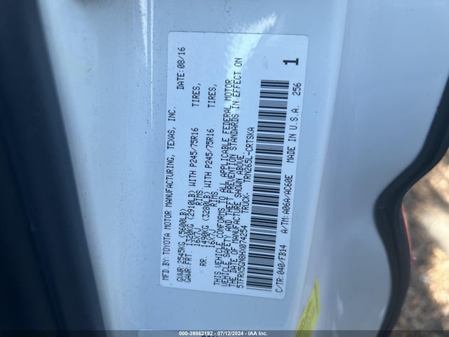 Toyota Tacoma Sr 2017 5TFRX5GN8HX074254 Image 9