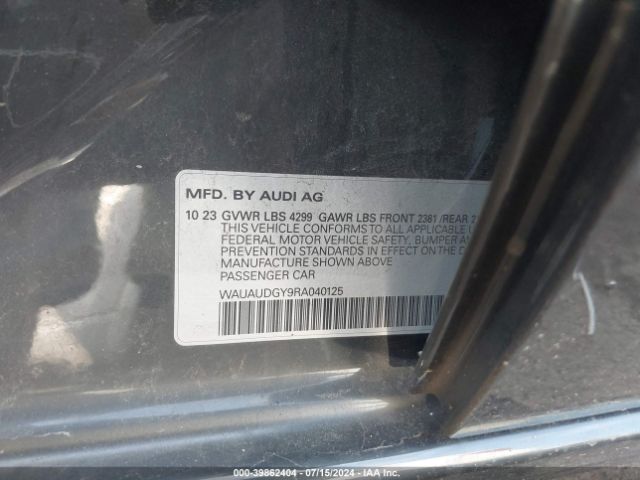 WAUAUDGY9RA040125 Audi A3 Premium 40 Tfsi Front-wheel Drive S Tronic