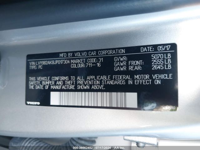 LVY982AK8JP017304 Volvo S90 T5 Momentum