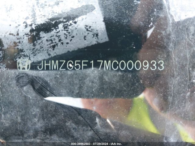 JHMZC5F17MC000933 Honda CLARITY PLUG-IN HYBRID
