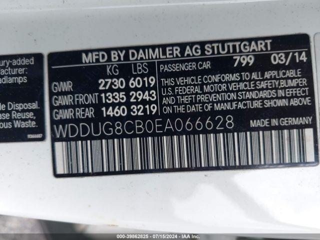 WDDUG8CB0EA066628 Mercedes-Benz S 550