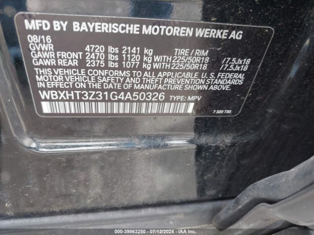 WBXHT3Z31G4A50326 BMW X1 Xdrive28i