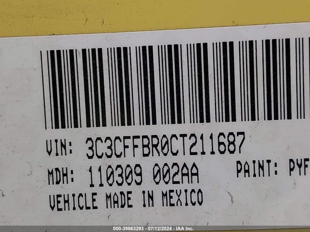 2012 FIAT 500 3C3CFFBR0CT211687 Photo 8