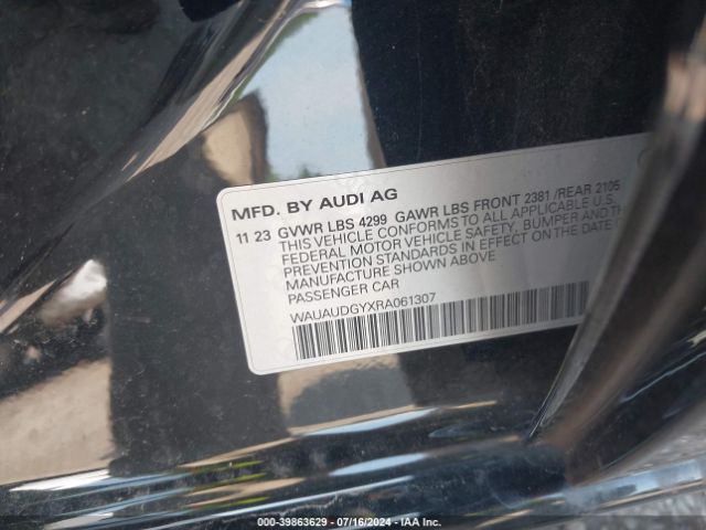 WAUAUDGYXRA061307 Audi A3 Premium 40 Tfsi Front-wheel Drive S Tronic