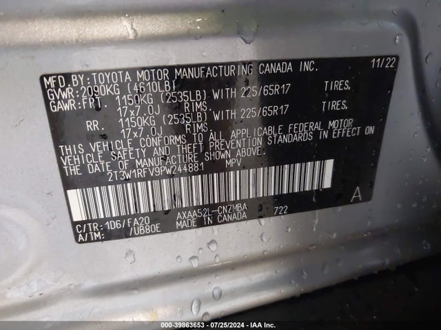 Toyota Rav4 Xle 2023 2T3W1RFV9PW244881 Image 9