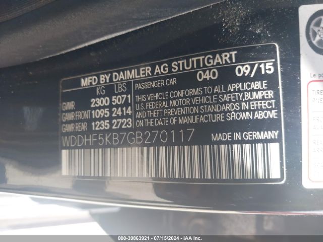 WDDHF5KB7GB270117 Mercedes-Benz E 350