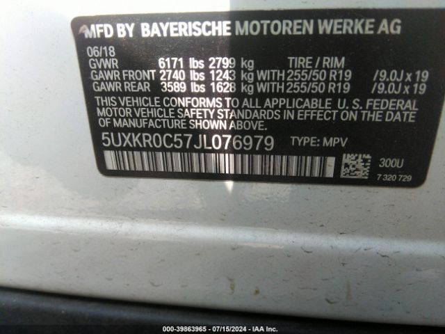 5UXKR0C57JL076979 BMW X5 Xdrive35i