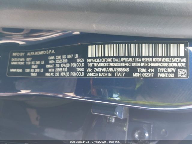 ZASFAKAN5J7B65846 Alfa Romeo Stelvio Awd