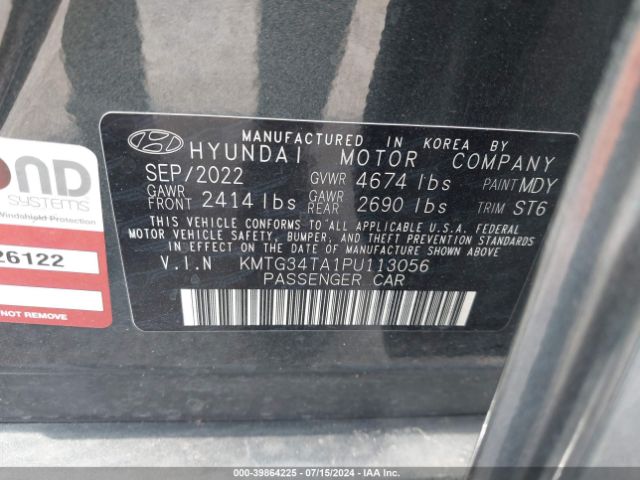 KMTG34TA1PU113056 Genesis G70 2.0t Rwd