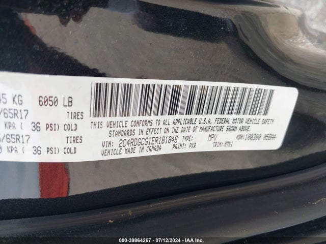 Dodge Grand Caravan Sxt 2014 2C4RDGCG1ER181846 Image 9