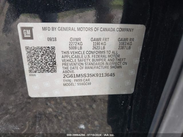 2G61M5S35K9113645 Cadillac XTS LUXURY