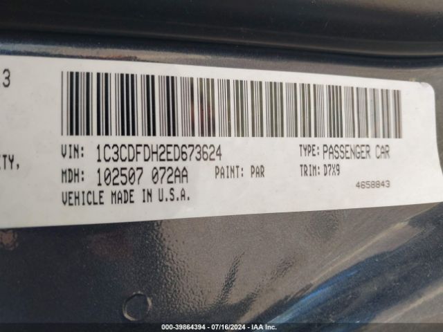 1C3CDFDH2ED673624 Dodge Dart Aero