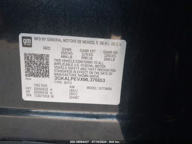 3GKALPEVXML370653 GMC Terrain Fwd Slt