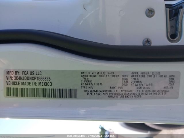 3C4NJDDNXPT566826 Jeep Compass Trailhawk 4x4