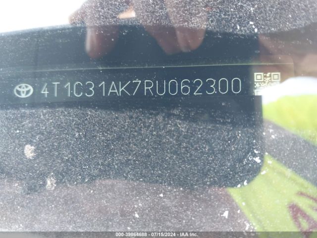 4T1C31AK7RU062300 Toyota Camry Hybrid Le