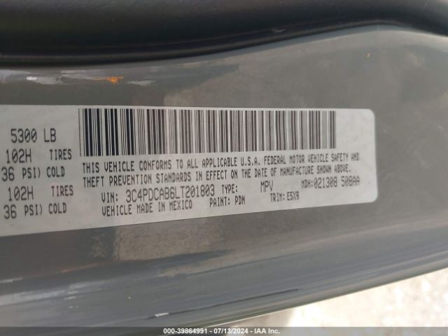3C4PDCAB6LT201803 Dodge Journey Se Value