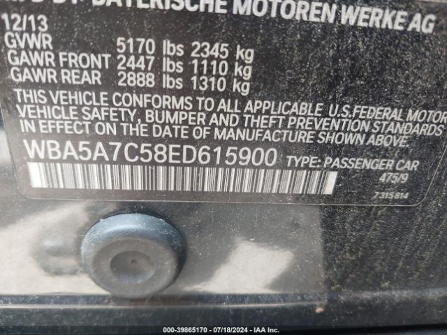 WBA5A7C58ED615900 BMW 528i Xdrive