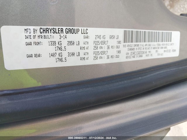 2C4RC1CG6ER330140 Chrysler Town & Country Touring-l