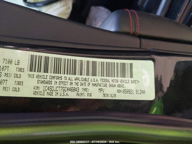 1C4SDJCT7GC446843 Dodge Durango R/t