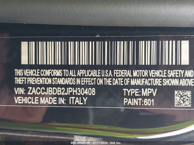 Jeep Renegade Limited 4x4 2018 ZACCJBDB2JPH30408 Image 9