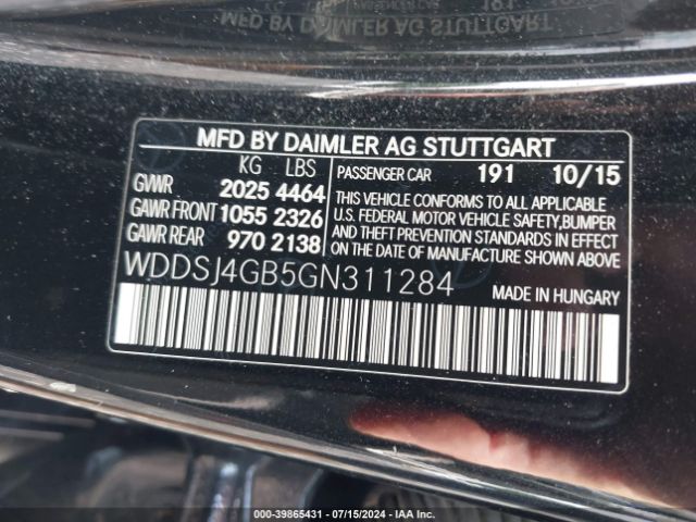 WDDSJ4GB5GN311284 Mercedes-Benz CLA 250 4MATIC