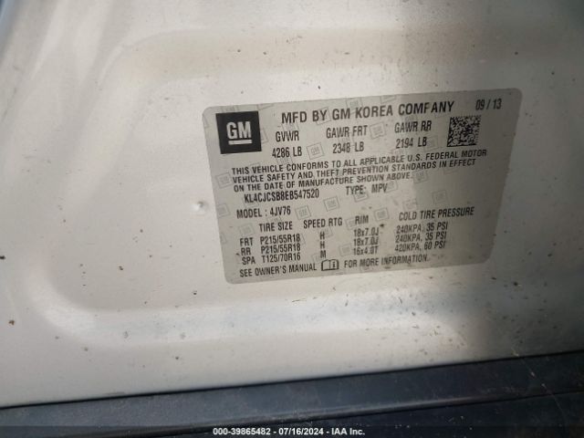 KL4CJCSB8EB547520 Buick Encore Leather