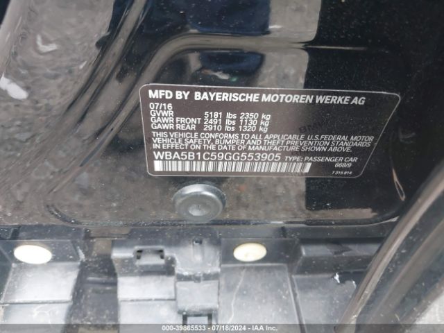 WBA5B1C59GG553905 BMW 535i