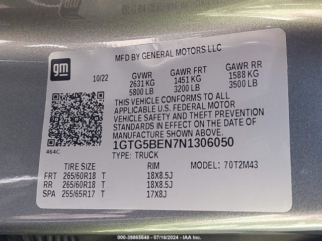 1GTG5BEN7N1306050 GMC Canyon 2wd  Short Box Elevation Standard