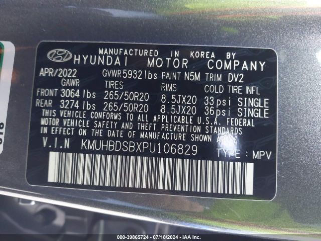 KMUHBDSBXPU106829 Genesis Gv80 2.5t Awd