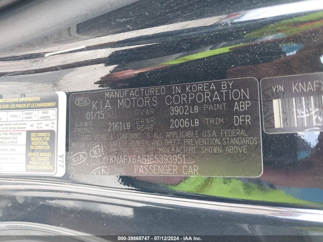 KIA Forte Koup Ex 2015 KNAFX6A81F5393951 Image 9