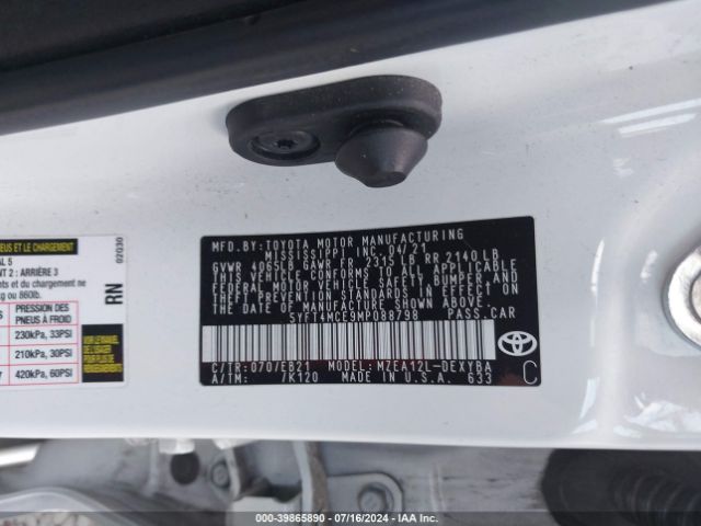 5YFT4MCE9MP088798 Toyota Corolla Xse