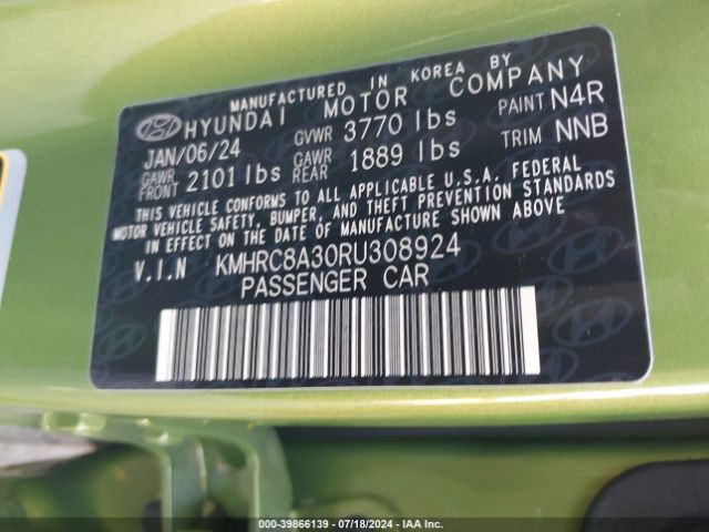 KMHRC8A30RU308924 Hyundai Venue Sel