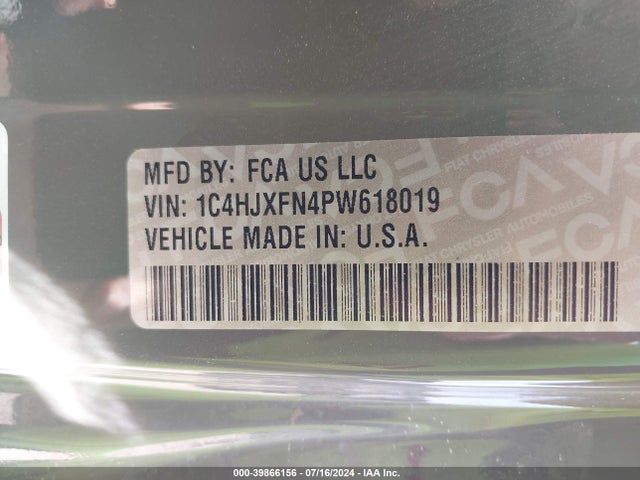 1C4HJXFN4PW618019 Jeep Wrangler 4-door Rubicon 4x4