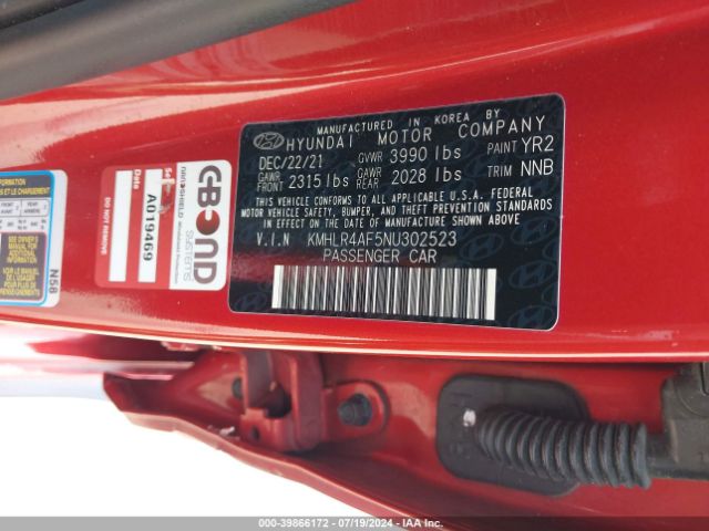 KMHLR4AF5NU302523 Hyundai Elantra N Line